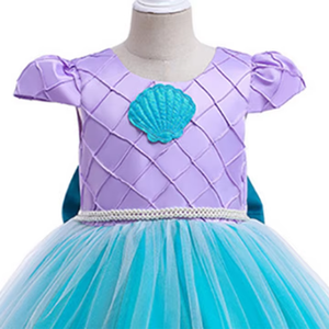 Sirène <span class=keywords><strong>Ariel</strong></span> Costume Fille Princesse Cosplay Enfants De Luxe Broderie Robe pour Carnaval Halloween Fête - Product Image 4
