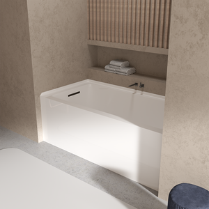 Bañera Acrílica de 60x36 Pulgadas con Frente de Protección, Drenaje Izquierdo y Derecho, Bañera Rectangular Blanca para Proyectos en América del Norte - Product Image 4