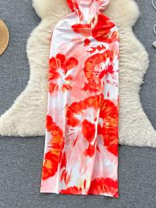 2024 verano <span class=keywords><strong>nuevo</strong></span> <span class=keywords><strong>Instagram</strong></span> moda y Sexy Correa colgante espalda abierta Slim Fit talla grande ropa de mujer vestidos para niñas - Product Image 3