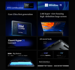 Nuevo Xiaomi Redmi Book Pro 14 2024 Core Ultra <span class=keywords><strong>7</strong></span> 155H 32GB + 1TB 14 pulgadas 2,8 K 120Hz <span class=keywords><strong>netbook</strong></span> ultrafino portátil de oficina de negocios - Product Image 3