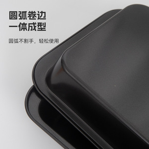 Baking Pan Rectangle Non Stick Oven Safe Bread Loaf Pan Gray Black Solid Color Baking Dish - Product Image 4