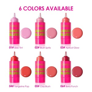 Fard à joues liquide Air-cushioned Button 6 couleurs, blush liquide polyvalent, rouge à lèvres mat <span class=keywords><strong>rose</strong></span>, maquillage longue tenue et facile à appliquer - Product Image 4