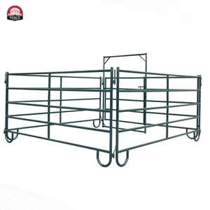 Hot Sale 6'high 12' Wide Rail Oval Pipe Galvanized Livestock Corral Panels Horse Panels