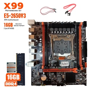 Conjunto de placa base X99 D4 <span class=keywords><strong>DDR4</strong></span>, con Xeon E5 2650 V3 LGA2011-3 CPU, 1 unidad X <span class=keywords><strong>16GB</strong></span> = <span class=keywords><strong>16GB</strong></span> 3200MHz <span class=keywords><strong>DDR4</strong></span> PC4 memoria REG ECC <span class=keywords><strong>RAM</strong></span> - Product Image 1