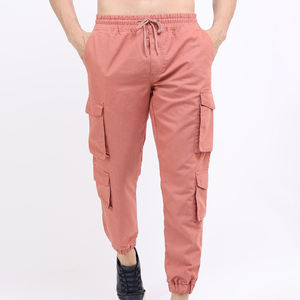 Pantalones Cargo de Lona Ligeros de Cintura Alta y Corte Relajado para Hombre con Bolsillos Laterales para Máximo Almacenamiento - Product Image 1