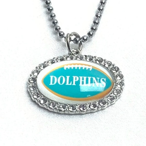 Nuevo Collar con Nombre de Equipo de Fútbol Americano, Colgante Ovalado con 32 Gemas de Diamantes, Regalo para Fanáticos, Accesorio para Fiestas y Días de Partido, Personalizado - Product Image 6