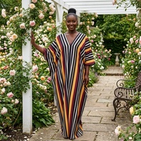 Nouvelle Robe de Plage Ample en Tissu Kaftan Ethnique Imprimé Africain pour Femme Grande Taille – Collection Été 2026