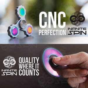 Riple-gear <span class=keywords><strong>Spinner</strong></span>-Hàng không vũ trụ nhôm & thép không gỉ lai <span class=keywords><strong>Fidget</strong></span> đồ chơi, lớp phủ màu 3D cho người lớn/trẻ em - Product Image 3