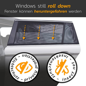 Parasoles Laterales para Ventanas de Auto, de Nailon Elástico, Protección Solar para Bebés y Niños, Cubierta de Longitud Máxima - Product Image 5