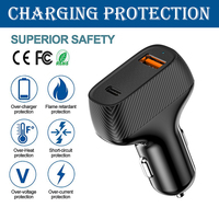 Chargeur de voiture SUNDA 51W PD, PD30W PPS33W QC3.0 USB Type C, charge rapide, chargeur de voiture portable, adaptateur de voiture pour téléphones mobiles
