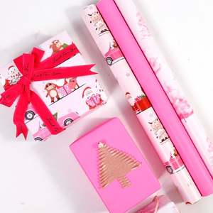 Wholesale 80g <b>Christmas</b> Coated <b>Paper</b> Tissue 43*300cm Gift <b>Luxury</b> Custom Packaging <b>Wrapping</b> <b>Paper</b> Roll - Product Image 3