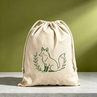 Pochette à cordon en toile de dessin animé, écologique, sac organisateur multi-usages pour cosmétiques, bijoux, petites articles de toilette