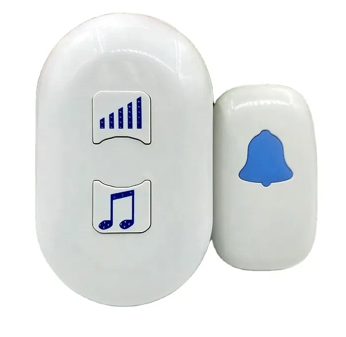 Бытовой белый портативный музыкальный умный беспроводной электрический пульт дистанционного управления дверной звонок на большие расстояния цифровой пейджер
