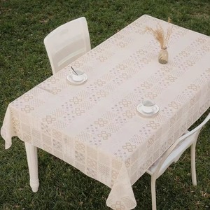 Nhà Máy Trung Quốc Boen Hình Chữ Nhật Màu Trắng Hoa Ren PVC Khăn Trải Bàn Nhựa Bảng Bìa Cho Đám Cưới - Product Image 2