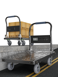 Verhuisartikelen MBC-051 Staal Materiaal 800kg Draagvermogen Handkar Zwaarbelastbaar Antislip Platform Oppervlak Track Trolley - Product Image 6