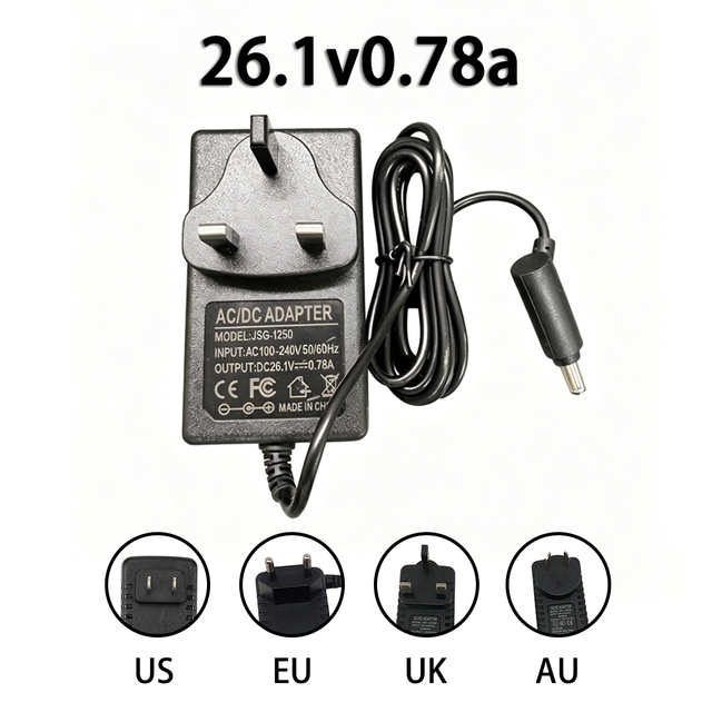 26.1V 0.78A AC Power Adapter Replacement for Dyson V6 V7 V8 Vacuum Cleaner Charger Power Supply for Robot Sweeper Wall Mount