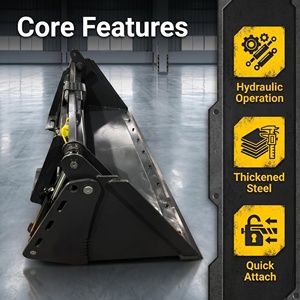 Bac multifonction <span class=keywords><strong>4</strong></span>-en-1 de <span class=keywords><strong>42</strong></span> pouces pour mini-chargeuse compacte, robuste et renforcé, avec soudure de remplacement, compatible Bobcat, CAT, John Deere, Kubota - Product Image 2