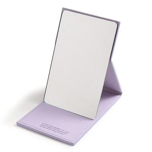 Fashion Cute Pattern Wholesale Portable <b>Rectangle</b> PU Leather Makeup Folding <b>Mirror</b> - Product Image 3