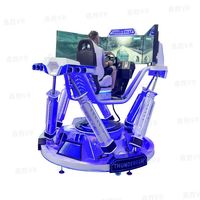 Videojuego de Simulación de Carreras Dinámicas de Tres Ejes, Arcade VR, Entretenimiento Interior con Tres Pantallas Grandes, Operado con Monedas, en Inglés
