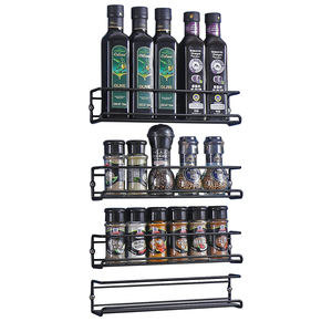 Organizador de Especias para Montar en la Pared, Paquete de 4 Organizadores de Especias, Organizador de Pared para Ahorrar Espacio, Estante para Especias - Product Image 3