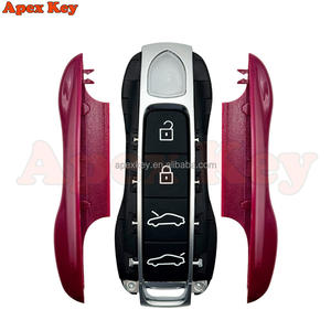 เคสกุญแจสำรองสีม่วงองุ่นคุณภาพสูงสวยงามสำหรับรถปอร์เช่ พร้อมสติกเกอร์สำหรับทำกรอบรูปศิลปะ - Product Image 2