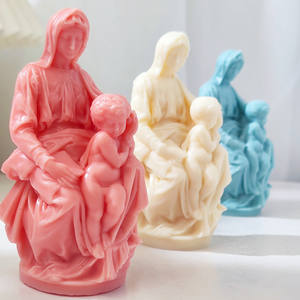 BS327 figurine classique grecque <span class=keywords><strong>femme</strong></span> Mary <span class=keywords><strong>buste</strong></span> Statue Silicone moule pour Statues Silicone Statue romaine moules pour moulage de béton - Product Image 2