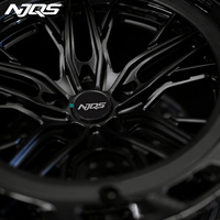 Jantes forgées NJQS OEM personnalisées en fibre de carbone 18-24 pouces pour BMW Audi S6/Ford Mustang, pièces décoratives de couleur structurée