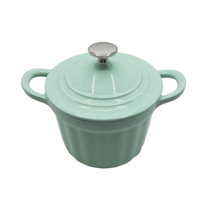 Petite marmite à soupe <span class=keywords><strong>en</strong></span> <span class=keywords><strong>fonte</strong></span> émaillée vert menthe <span class=keywords><strong>vintage</strong></span>, facile à nettoyer, compatible four, <span class=keywords><strong>cocotte</strong></span> <span class=keywords><strong>en</strong></span> <span class=keywords><strong>fonte</strong></span> - Product Image 2