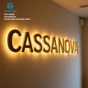 Xây dựng chống thấm Acrylic dẫn đăng ký ban Backlit kênh chữ ký 3D Thư ký in frontlit kim loại thép không gỉ - Product Image 5