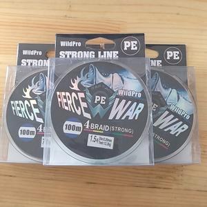 Línea de pesca WildPro Fierce War 100M 4Braid PE de alta resistencia para pesca - Product Image 1