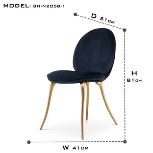 Silla Moderna de Latón Inspirada en la Estética Vibrante <span class=keywords><strong>del</strong></span> <span class=keywords><strong>Circo</strong></span>, Acabado Pulido para Uso en Restaurantes, Apartamentos y Bares Domésticos - Product Image 4