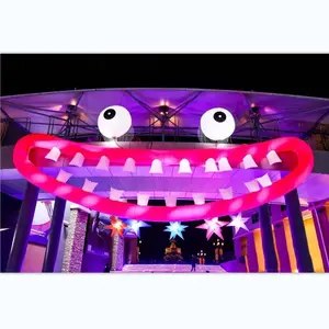 Aufblasbares Karikaturmodell Halloween-Dekoration riesige aufblasbare Monster mit LED-Licht für Dachwerbung