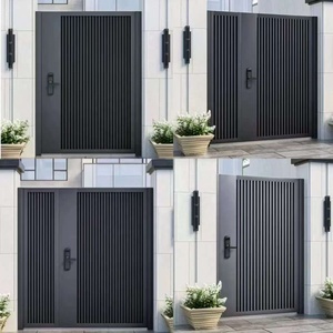 Style moderne Porte de maison pivotante en aluminium de haute qualité Nouveau design Passage pédestre pour jardin Service de modélisation 3D inclus - Product Image 5