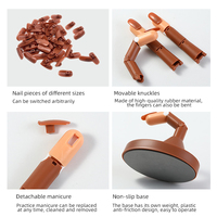 Présentoir en silicone pour faux mannequin de manucure, embouts pliables, modèle de pratique de la main en acrylique, entraînement des ongles en plastique, art, doigt