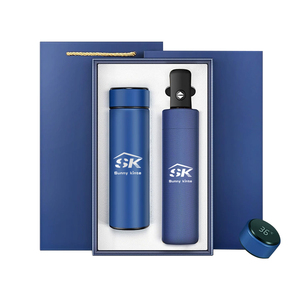 Cadeaux d'entreprise souvenirs pour les invités Flacon à logo personnalisé Ensemble <span class=keywords><strong>cadeau</strong></span> stylo éventail et parapluie Flacon à parapluie - Product Image 1