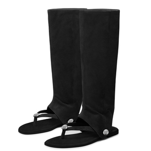 Women Clip Toe Suede Knee High <b>Boots</b> Flat Removable Big Size 44 Summer Shoes 2 Ways Style Causal Long <b>Boots</b> - Product Image 2