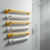 Barres d'appui de sécurité pour toilettes pour personnes âgées et handicapées, accoudoir de salle de bain avec design pliable en acier inoxydable, ABS et nylon