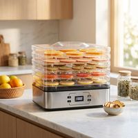 5-Tray Elektrische RVS Digitale Voedseldehydrator -35-70°C Slimme Temperatuurregeling - Professionele Jerky Maker Fruitdroger - OEM/ODM