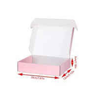 Boîte en carton ondulé mince pour le dropshipping en ligne, emballage léger et gaufré pour accessoires de mode et bijoux