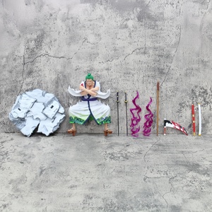 Figura de Acción de Zoro con Efecto Haki Morado, Versión Kimono Wano, Adorno de PVC para Escritorio, Regalo para Fanáticos del Anime, Decoración para el Hogar y la Sala de Juegos - Product Image 5