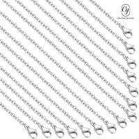 Collier élégant et simple en acier inoxydable avec chaîne en O pour femme, accessoire de bijouterie artisanale à maillons vierges, passe-partout