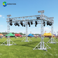 Estructura de Techo de Aluminio para Escenario 10x8m 12x10m, para Conciertos, Festivales y Eventos al Aire Libre, Sistema de Iluminación Modular Resistente, Personalizable con Conexión por Perno