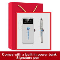 Bestseller Großhandel Personalisierte Luxus-Powerbank Notizbuch USB-Stick Büro Executive Werbegeschenke Firmengeschenk-Set