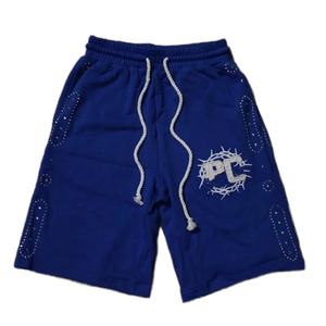 Pantalones Cortos Casuales de Algodón 100% Personalizados para Hombre, Estampado de Camuflaje, Talla Grande, con Cordón Elástico, Lavado Ácido, Bordado con Pedrería, Ecológicos - Product Image 2