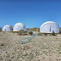 Hôtel de villégiature de luxe maison hiver glamping géodésique Igloo dôme tente mariage événement tente 6m avec lucarne claire