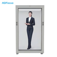 HDFocus Écran holographique LCD transparent tactile 21,5 pouces 32 pouces 43 pouces 55 pouces 65 pouces 75 pouces 86 pouces Boîte de vitrine numérique pour magasin de détail