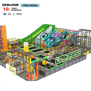 300 400 500 600 700 New Professional Commercial Adventure <b>Trampoline</b> Park with Ninja Warrior Rope Courses - Product Image 5