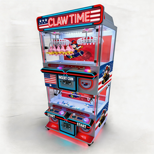 Mini-machine à grue pour 4 joueurs avec accepteur <span class=keywords><strong>de</strong></span> pièces et lecteur <span class=keywords><strong>de</strong></span> <span class=keywords><strong>cartes</strong></span>, jeu d'arcade personnalisé, son réaliste, lumières clignotantes, version anglaise - Product Image 3