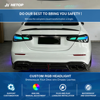 Feux arrière transparents HETOP W206 Classe E 2021-2023, feux arrière personnalisés spéciaux, couleur RGB transparente, feux arrière de voiture, feux de jour DRL pour Benz