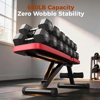 Banc de musculation pliable en métal pour haltères, avec structure en acier, pour usage domestique, équipement de fitness multifonctionnel d'intérieur, vente en gros